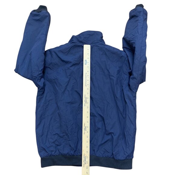 L.L. Bean Mens VTG Navy Blue Full-Zip Bomber Jacket Sz M Fleece Lining Outdoor - Picture 8 of 10